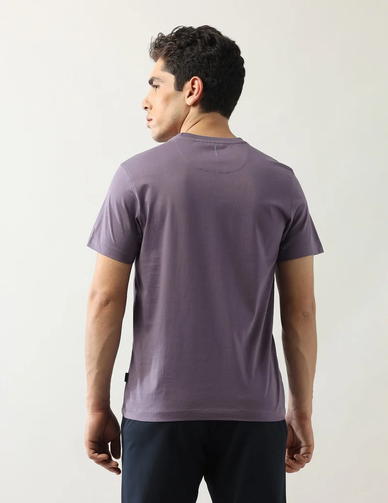 Arrow Lavender Graphic Printed Regular Fit T-Shirt for Men | Best Price UAE