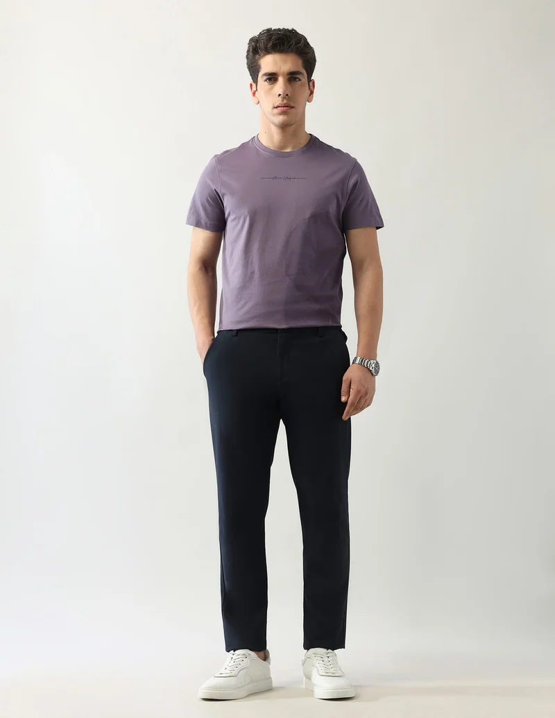 Arrow Lavender Graphic Printed Regular Fit T-Shirt for Men | Best Price UAE