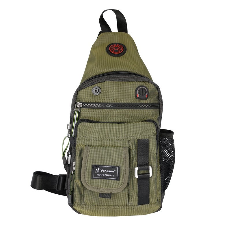 Vanlison Crossbody Sling Bag Backpack for Men & Women Green - Image 2