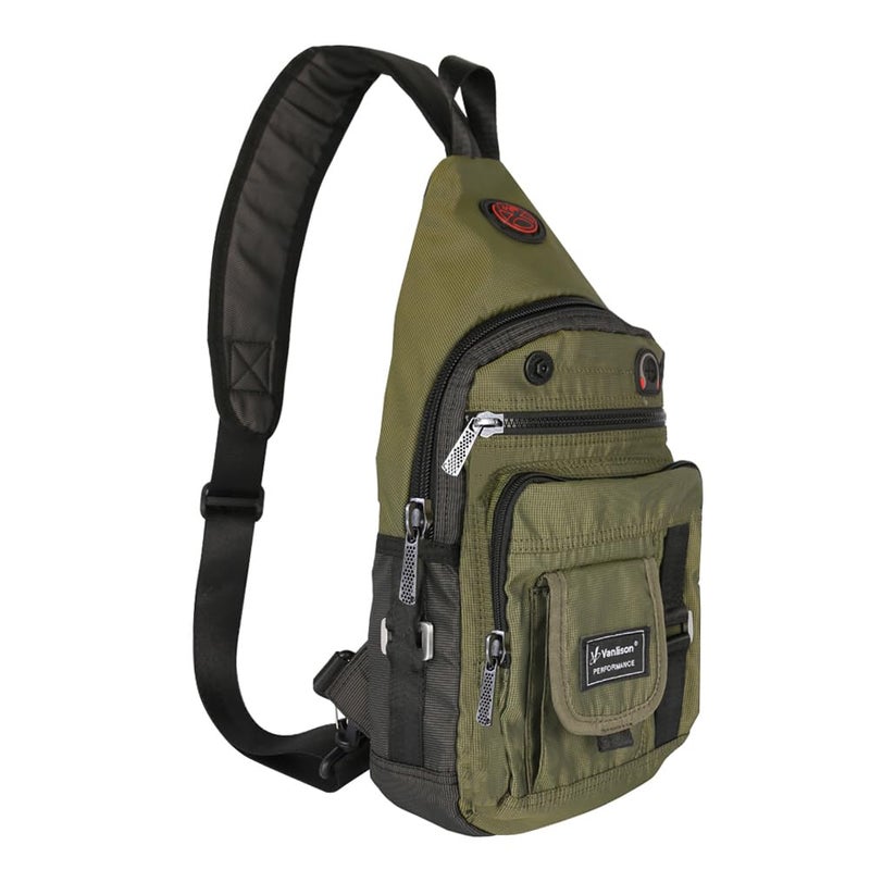 Vanlison Crossbody Sling Bag Backpack for Men & Women Green - Image 1