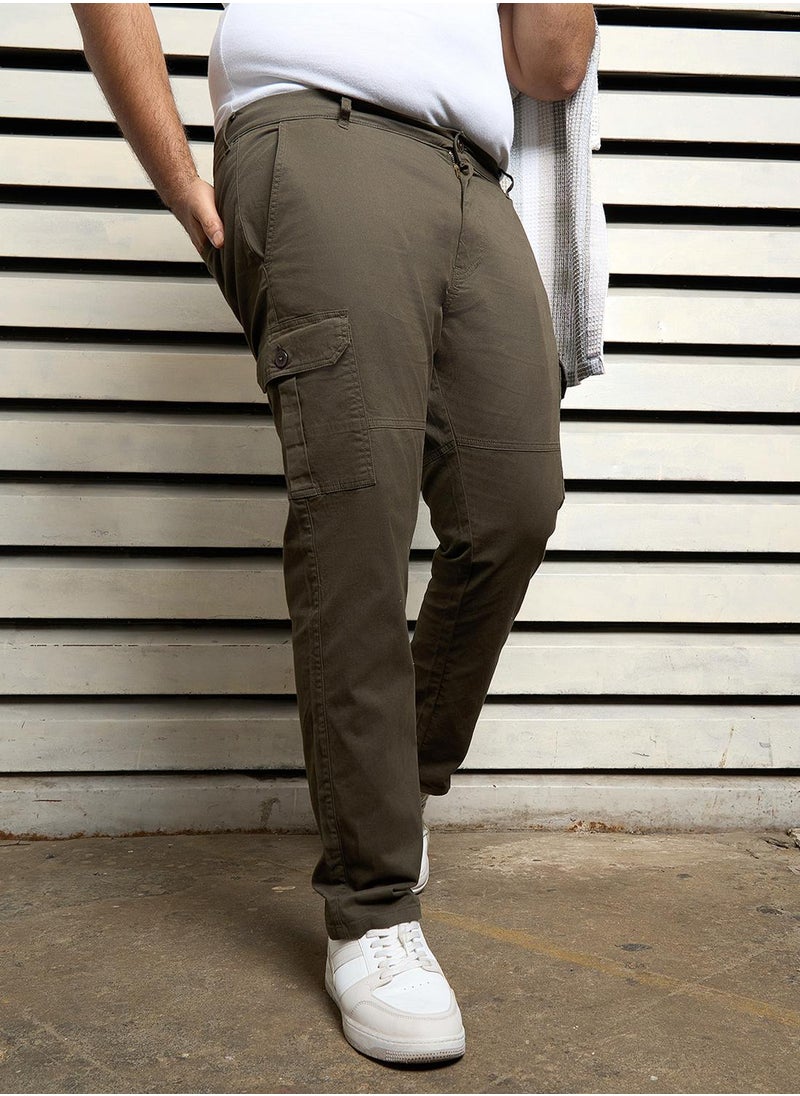 HIGH STAR - Men Dark Olive Trousers - Image 1