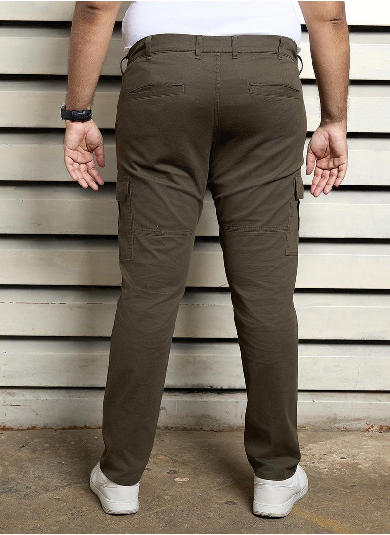 HIGH STAR - Men Dark Olive Trousers - Image 1