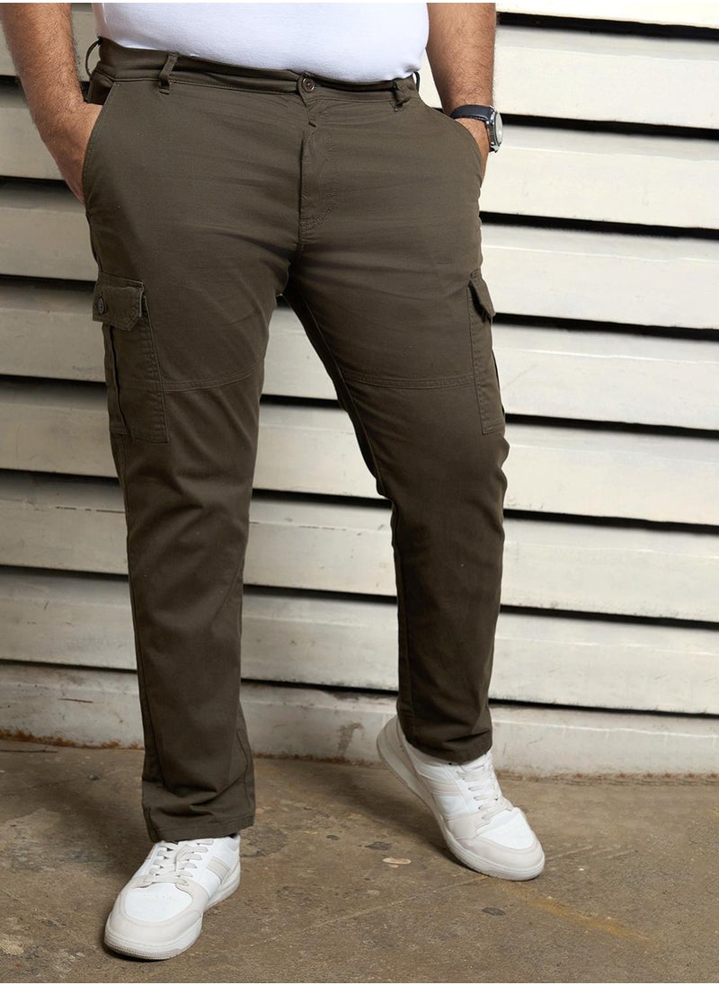 HIGH STAR - Men Dark Olive Trousers - Image 1