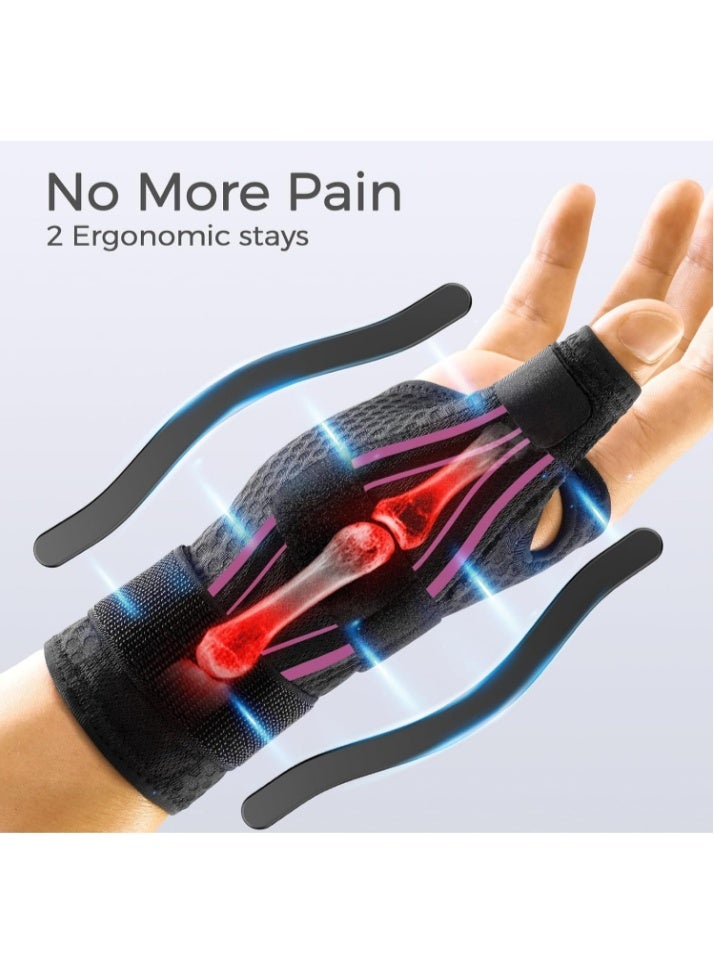 Arabest Ergonomical Thumb Brace Right Hand or Left Hand for Arthritis Pain and Support, Thumb Splint for Trigger Thumb, Thumb Support for De Quervains Tenosynovitis,  Pink - Image 2