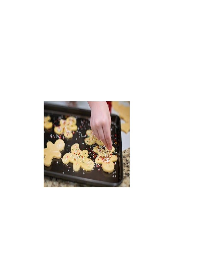 SS&CC Little Small Baking Sheets Nonstick Set of 2 (9.5inch X 7.1inch) 8 Inch Nonstick Baking Toaster Oven Tray Cookie Sheets, 1 or 2 Person Household - Image 5