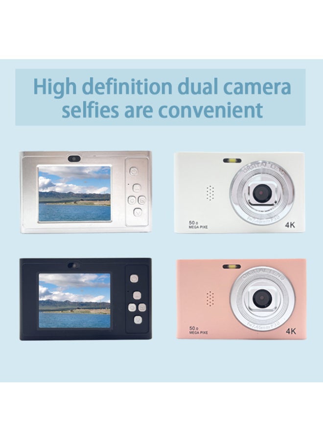 Generic Ccd Hd 4k Digital Camera Retro Card Camera Students Children Can Take Selfie Video-Body Color:32g Memory Card  - Image 2