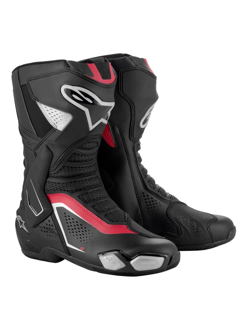 Alpinestars SMX6 v3 Vented Motorcycle Boots Advanced Ventilation Superior Grip Durable Design HighPerformance Comfort 41 BlackSilverRed - Image 2