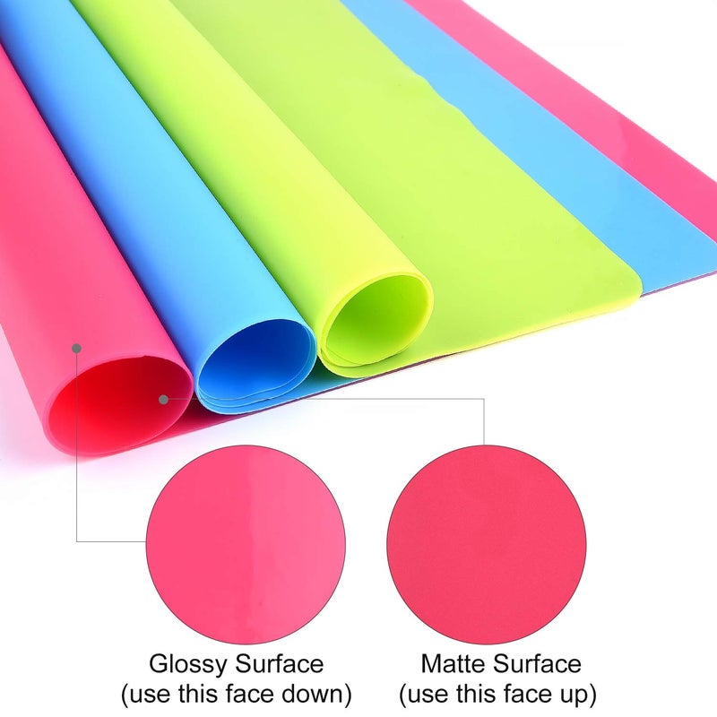 FEPITO 3PCS A3 Large Silicone Sheet for Crafts Jewelry Casting Molds, Multipurpose Silicone Mat, Reusable, Waterproof, Heat Resistant, Food Grade Placemat - Image 3