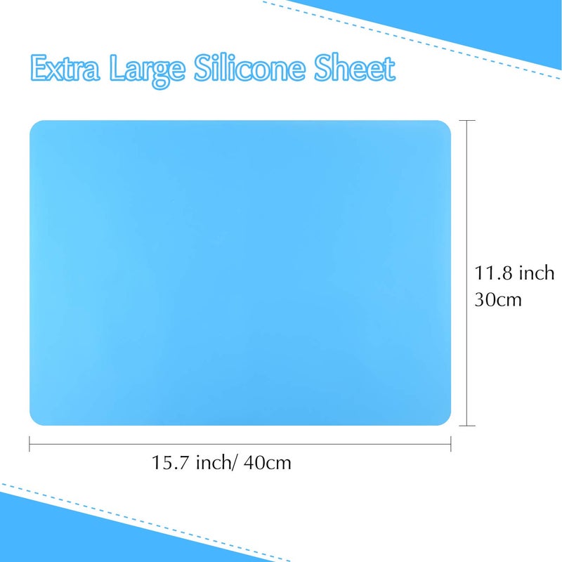 FEPITO 3PCS A3 Large Silicone Sheet for Crafts Jewelry Casting Molds, Multipurpose Silicone Mat, Reusable, Waterproof, Heat Resistant, Food Grade Placemat - Image 2