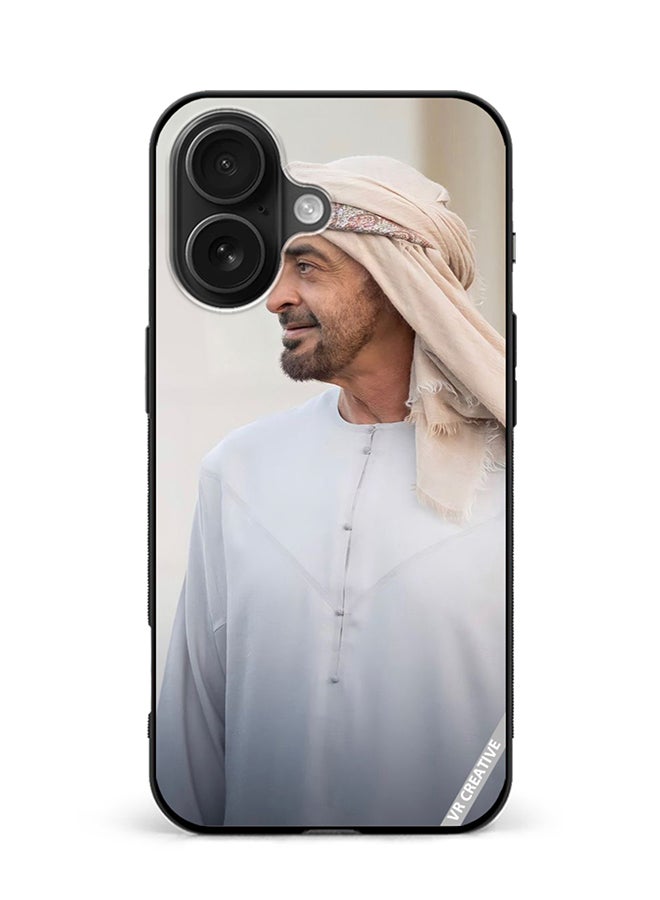 VR CREATIVE Protective Case Cover For Apple iPhone 16 Plus Sheikh Mohamed Bin Zayed Al Nahyan Design Multicolour