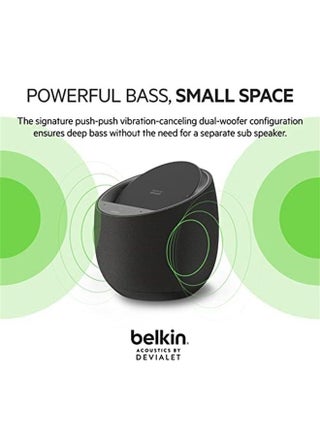 SOUNDFORM Elite Hi-Fi Smart Speaker + Wireless Charger (Alexa Voice-Controlled Bluetooth Speaker) Sound Technology By Devialet, Fast Wireless Charging for iPhone, Samsung Galaxy & More - Black - pzsku/Z7AB60126831901E6FAFEZ/45/_/1690945486/a0f25036-c7d1-4144-b69c-73640b996984