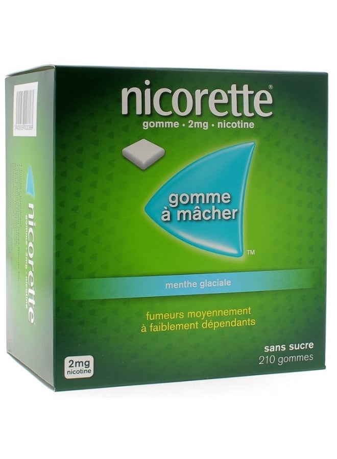 Nicorette Gum 2mg Menthe Glacial 210 Gommes