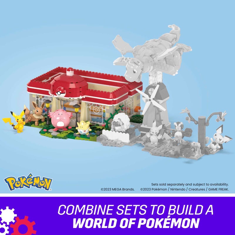 Mega Bloks MEGA Pokemon Action Figure Building Toys, Forest Pokemon Center with 648 Pieces, 4 Poseable Characters, Gift Idea for Kids - Image 5