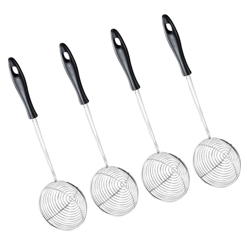 4Pcs Stainless Steel Strainer Spoons Kitchen Colanders For Draining Noodles Vegetables - Image 2