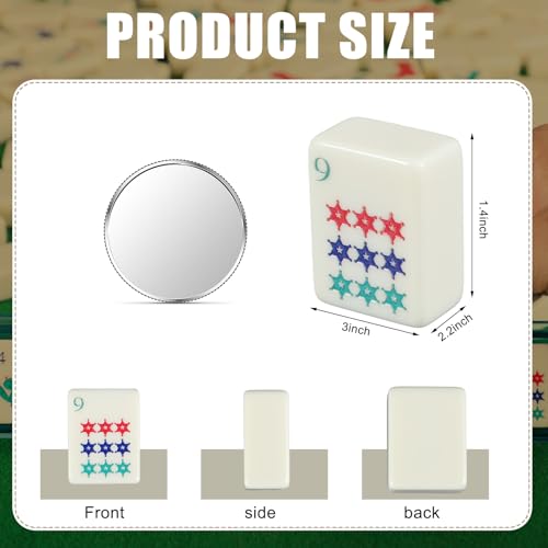 Arrowbash 160 Pcs Texas American Mahjong Set 12 x 087 Inches Western Mahjong Tiles Hand Carved Pattern for Adult Mah Jong Social Games Beginners Mah Jong Lovers - Image 3