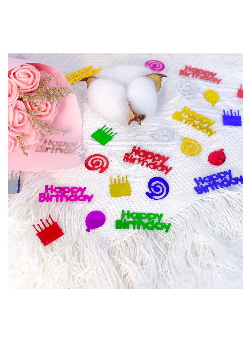 1200PCS Multi-Color Happy Birthday Confetti, Metallic Glitter Table Sprinkles for Party Decorations, Perfect for Balloon Ribbons and DIY Crafts, Ideal for Birthday Celebrations.  - Image 5