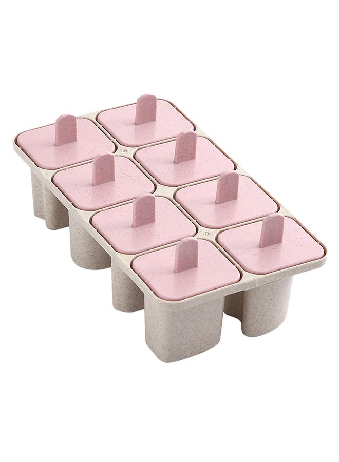xozgdovg DIY Letter 8 Grids Cube Ice Mold Ice Cube Molds with Lid Stick for Ice Cream Juice Chocolate Pink  - Image 4
