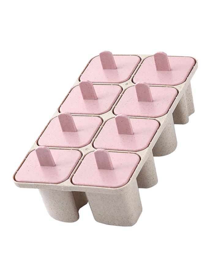 xozgdovg DIY Letter 8 Grids Cube Ice Mold Ice Cube Molds with Lid Stick for Ice Cream Juice Chocolate Pink  - Image 2