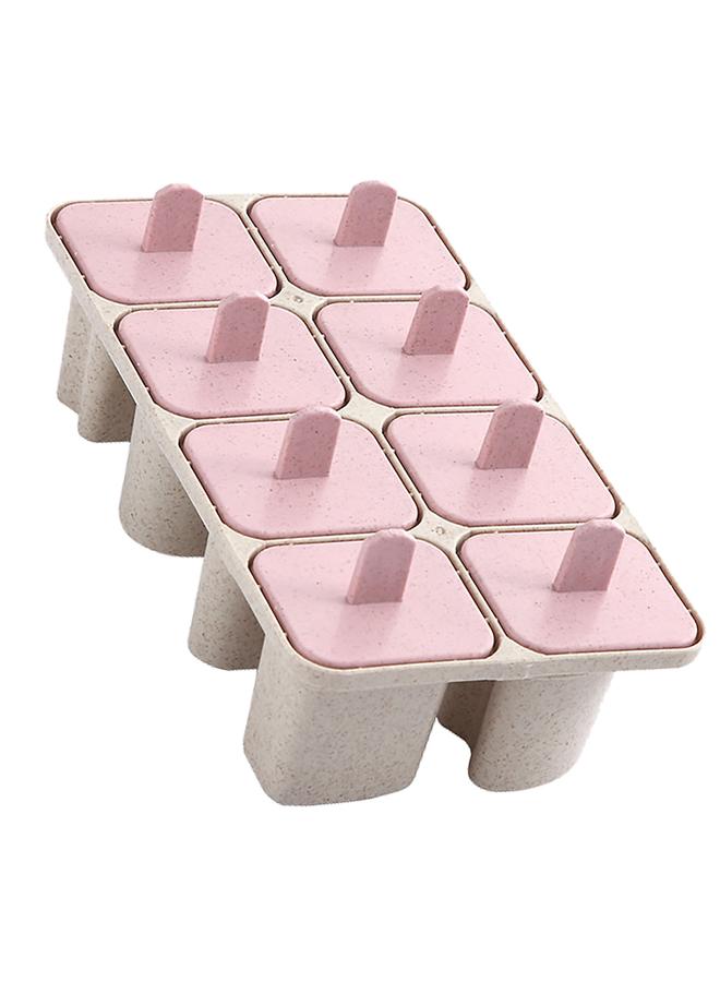 xozgdovg DIY Letter 8 Grids Cube Ice Mold Ice Cube Molds with Lid Stick for Ice Cream Juice Chocolate Pink  - Image 3