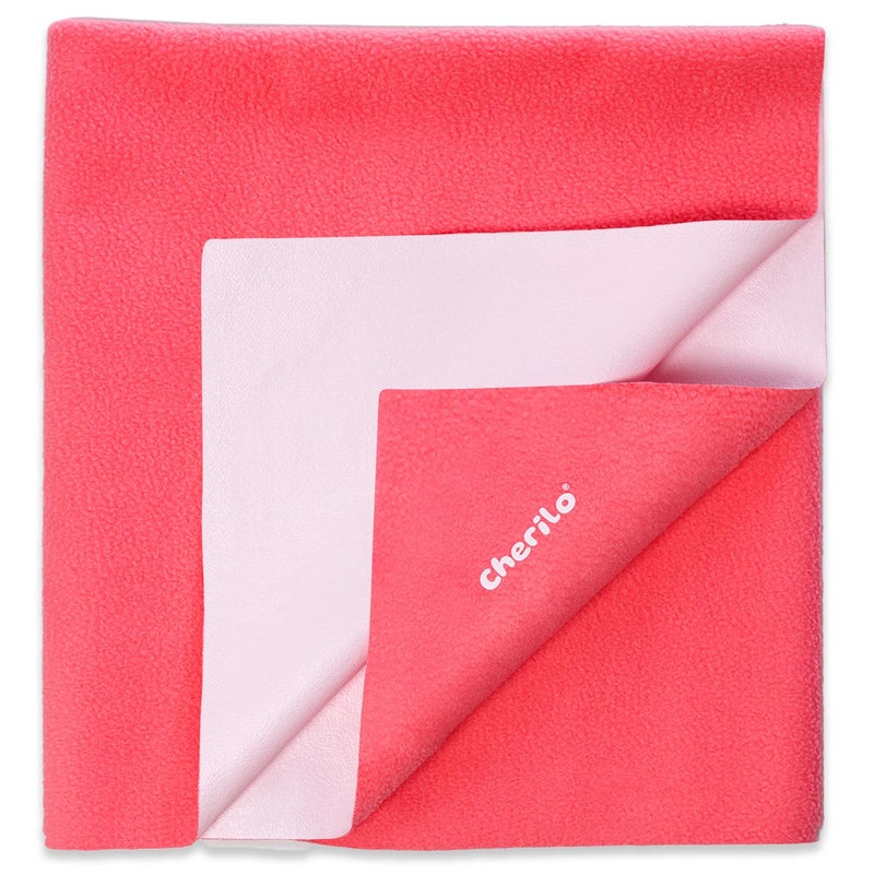 Cherilo Quick Dry Waterproof Protector Baby Dry Sheet Large 100cm X 140cm Salmon Rose - Image 1