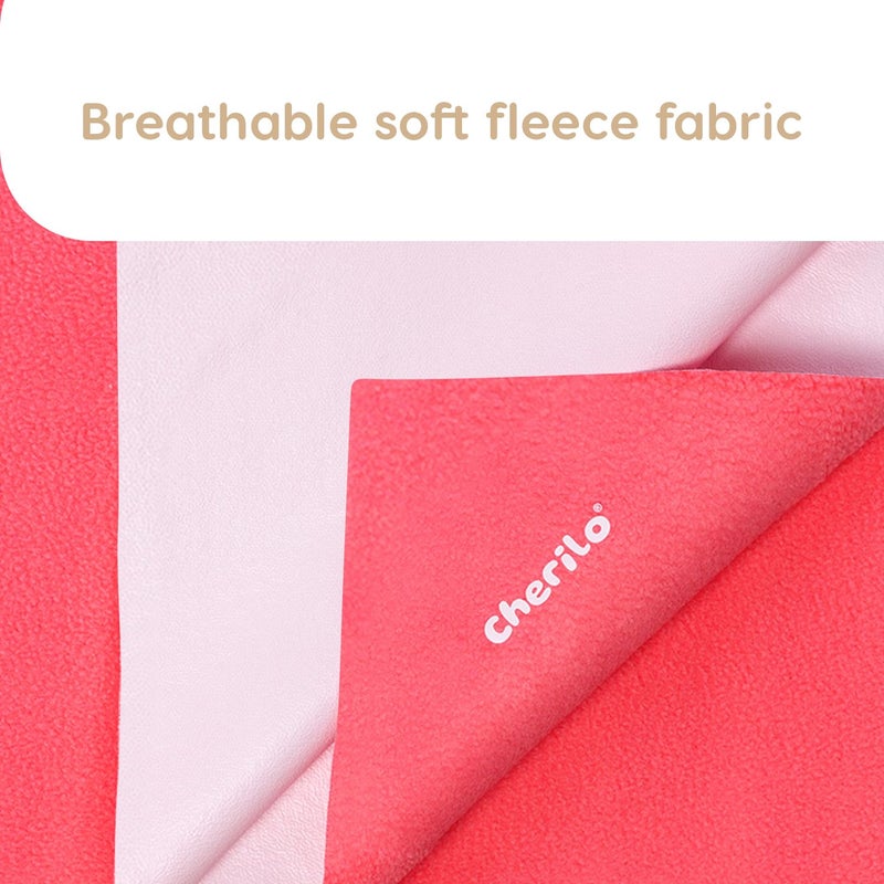 Cherilo Quick Dry Waterproof Protector Baby Dry Sheet Large 100cm X 140cm Salmon Rose - Image 2