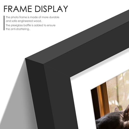 DUENPY 11x14 Collage Picture Frame, 4x6 Collage Picture Frame, Displays Five 4x6 inch Photos, or 11x14 (Without Mat) Wall Decor Wall Hanging or Tabletop, Black. - Image 5