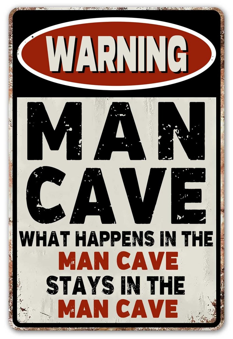CrazySign Funny Bar Sign Man Cave Vintage Metal Sign For Garage Home Bar Wall Decor (240) - Image 1