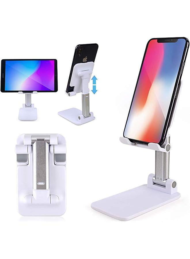 SWIHELP Cell Phone Stand, Foldable Tablet Stand Mobile Phone Mount, Desk Holder, Desktop Charging Base, Alloy Material is More Stable, Compatible with All Smart Phones / 4-10 inch Tablet - Image 1
