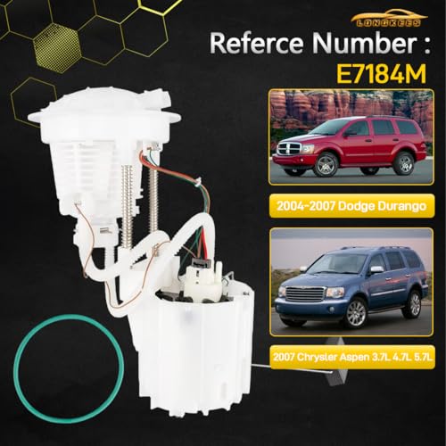 LONGKEES Electric Fuel Pump Assembly FIT 2004–2007 Dodge Durango, 2007 Chrysler Aspen 3.7L 4.7L 5.7L – Replace OE# E7184M, P76267M, FG1082, SP7037M, F3195A, 5135549AA - Image 2