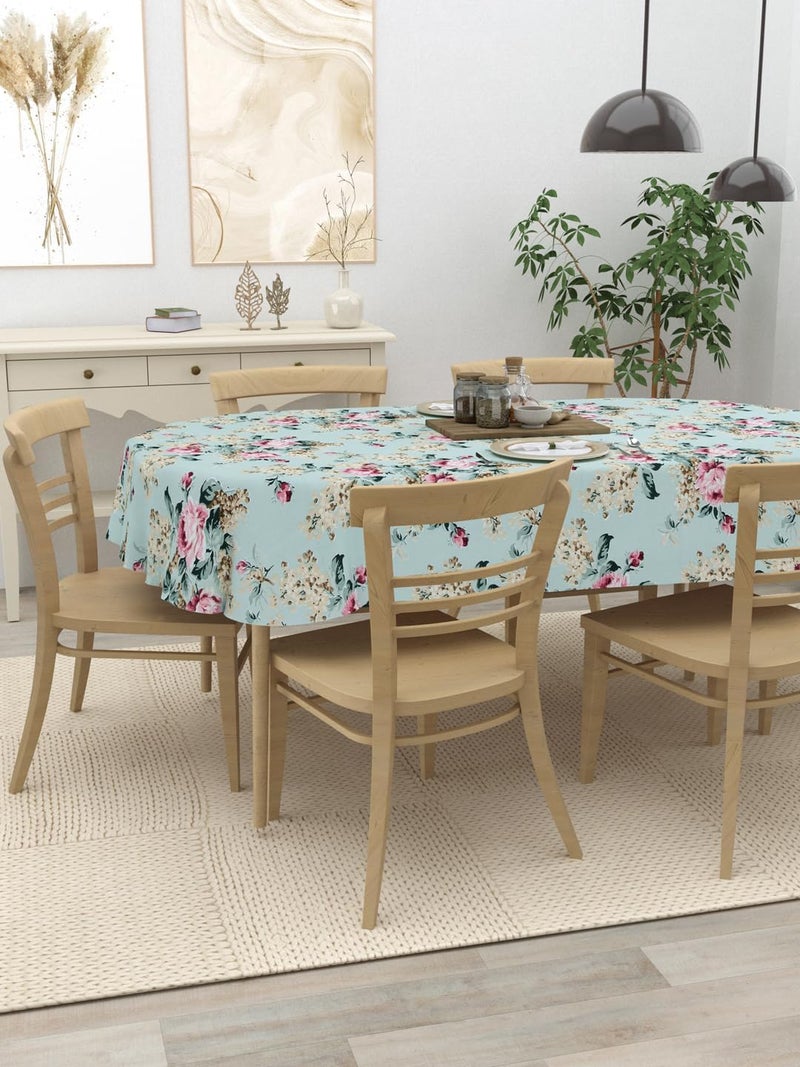 كلاسيكو غطاء طاولة طعام بيضاوي لـ 6 أشخاص من ماركة Clasico؛ مقاسات: 60×90 بوصة؛ المادة: القطن؛ تصميم: Floral Embrace - Image 3