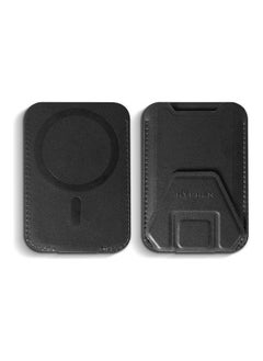 Generic MagSafe Wallet - Card Holder with Stand - Black,PU premium leather,strong magnetic hold,storage for ID cards and slots available,Compatible with IPHONE with magsafe features. BLACK  - Image 2