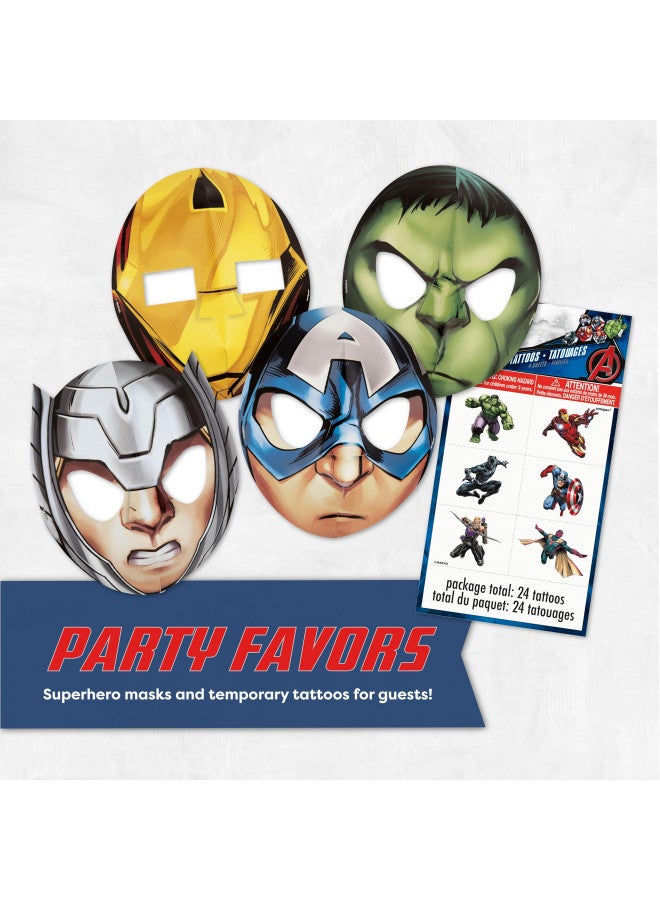 Unique Marvel Avengers Party Supplies and Decorations, Avengers Birthday Party Supplies, Serves 16 Guests, Officially Licensed with Table Cover, Banner Decor, Plates, Napkins, and More - Image 5