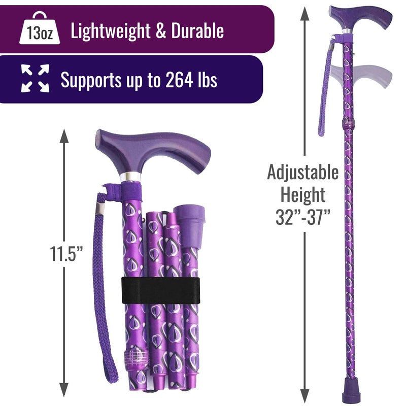Switch Sticks Walking Cane for Men or Women, Foldable and Adjustable from 32-37 Inches, FSA and HSA Eligible, Viking - Image 4