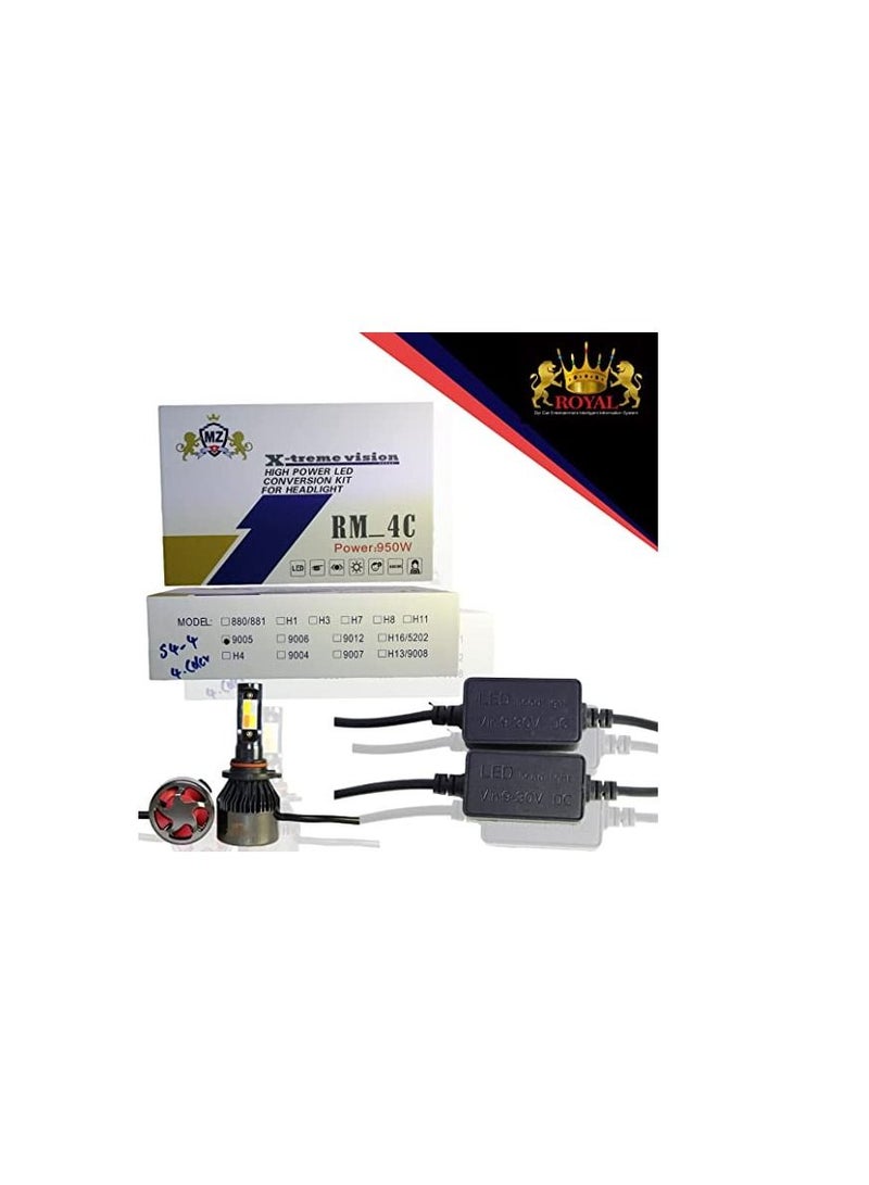 رويال Royal Car LED Headlight Bulbs (DYT-9005)S4- RM_4 Colors High Power Conversion Kit - Image 3