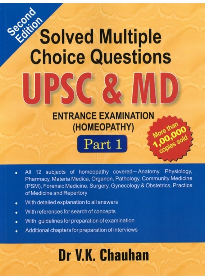 Solved Multiple Choice Question UPSC & MD Entrance Examination in Homeopathy - Part 1 