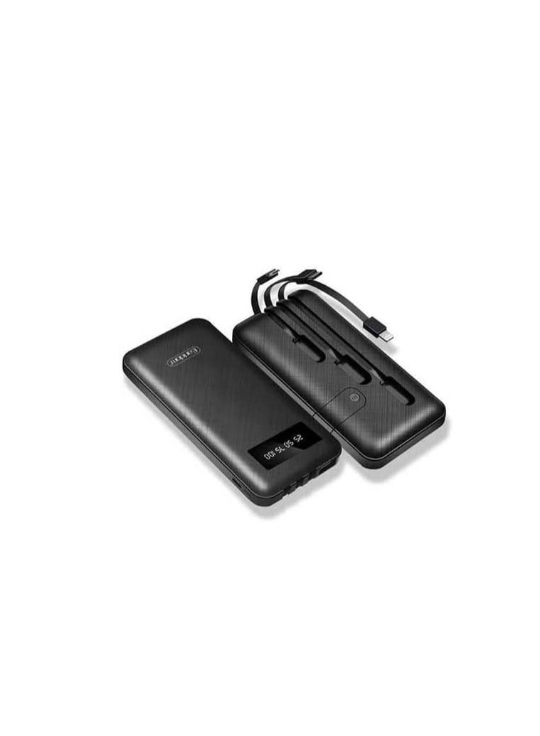 Earldom Power Bank with 3 Wire In-Built Charging Cable And LCD Display Black - Image 1