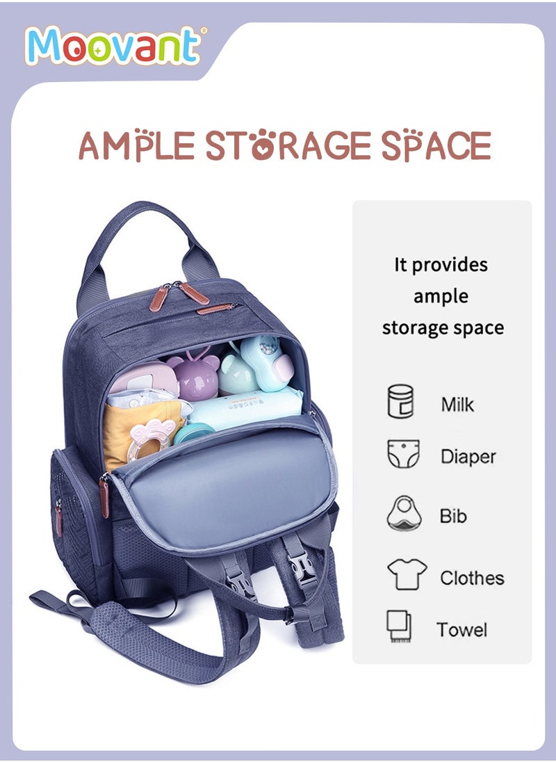 Baby Diaper Bag with Foldable Diaper Pad, Waterproof Baby Stroller Backpack, Multi-Pocket Diapers Changing Backpacks, Fashion Mommy Backpack,   Pregnant Women Travel Baby Care Bags for Newborn Mother/Father, Blue - pzsku/Z7AB6D9C642BF1B6E39A0Z/45/_/1713178210/2f56f1a0-c5ad-4afb-843d-9a668b32aef6