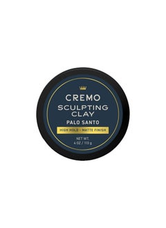 cremo Cremo Premium Barber Grade Hair Styling Palo Santo (Reserve Collection) Sculpting Clay, High Hold, Matte Finsh, 4 Oz  - Image 1
