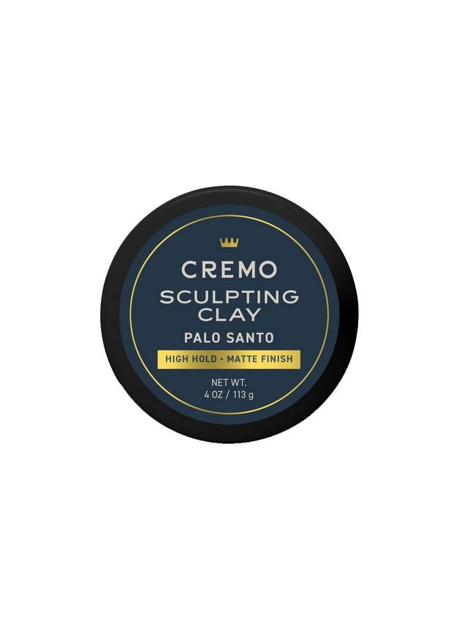 cremo Cremo Premium Barber Grade Hair Styling Palo Santo (Reserve Collection) Sculpting Clay, High Hold, Matte Finsh, 4 Oz  - Image 1