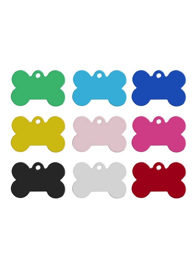 NIBEMINENT 2-Piece Aluminium Bone Shape Pet ID Tags Silver 38mm - Image 3