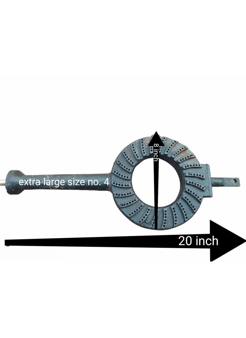 AS A S commercial high pressure jodhpuri LPG gas Burner with fitting pack of 1 extra large size no 4  - Image 2