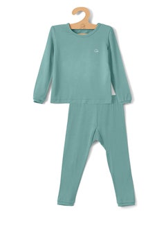 Anvi Baby Bamboo Spandex Pajama 4T Soft Sage  - Image 1