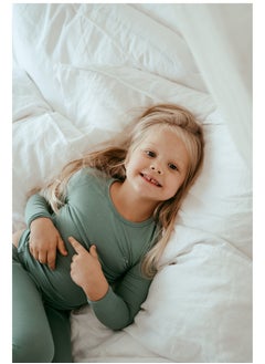 Anvi Baby Bamboo Spandex Pajama 4T Soft Sage  - Image 5
