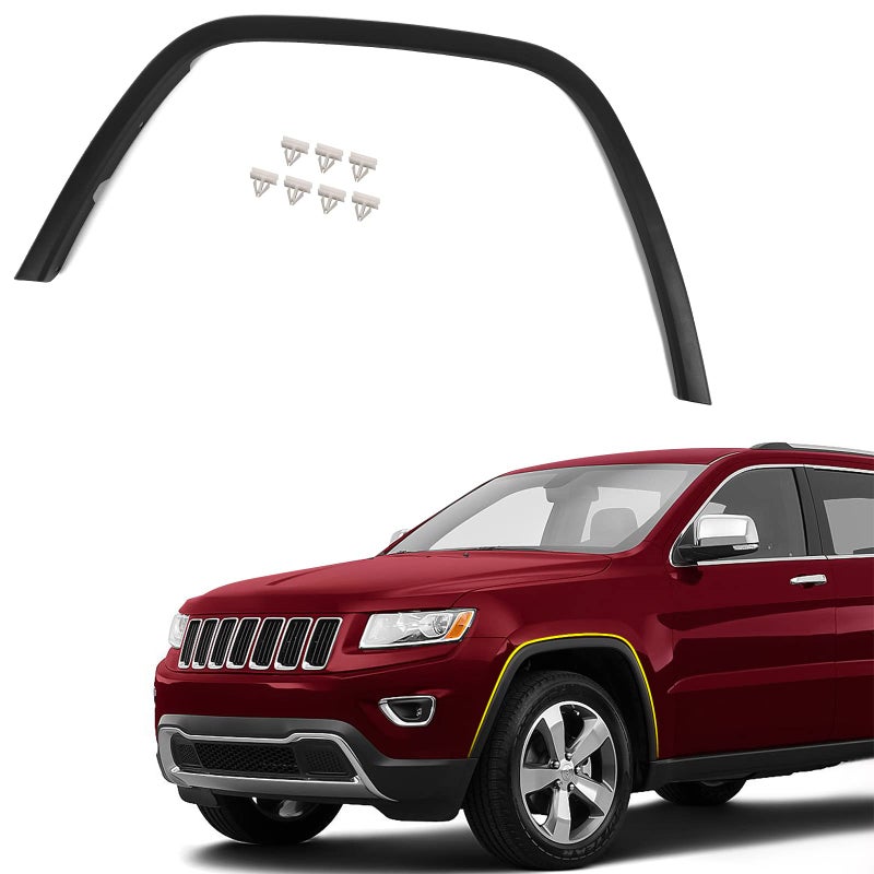 FIONE Wheel Fender Flares Replacement Compatible with Jeep Grand Cherokee 20112016 Left Driver Sides Wheel Arch Fender Cover Trim Moulding Molding LH 1MP39RXFAE CH1290106
