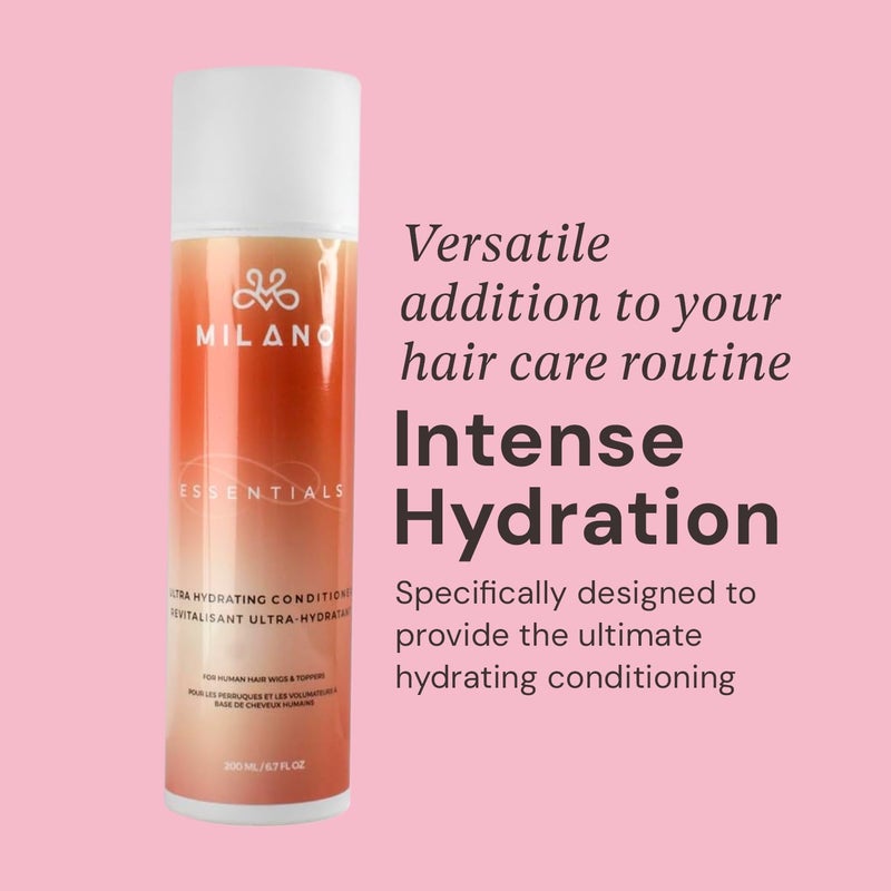 MILANO COLLECTION Essentials Ultra Hydrating Conditioner for Hair Pieces & Extensions, Softens & Adds Manageability, Wig Care Products - Image 2