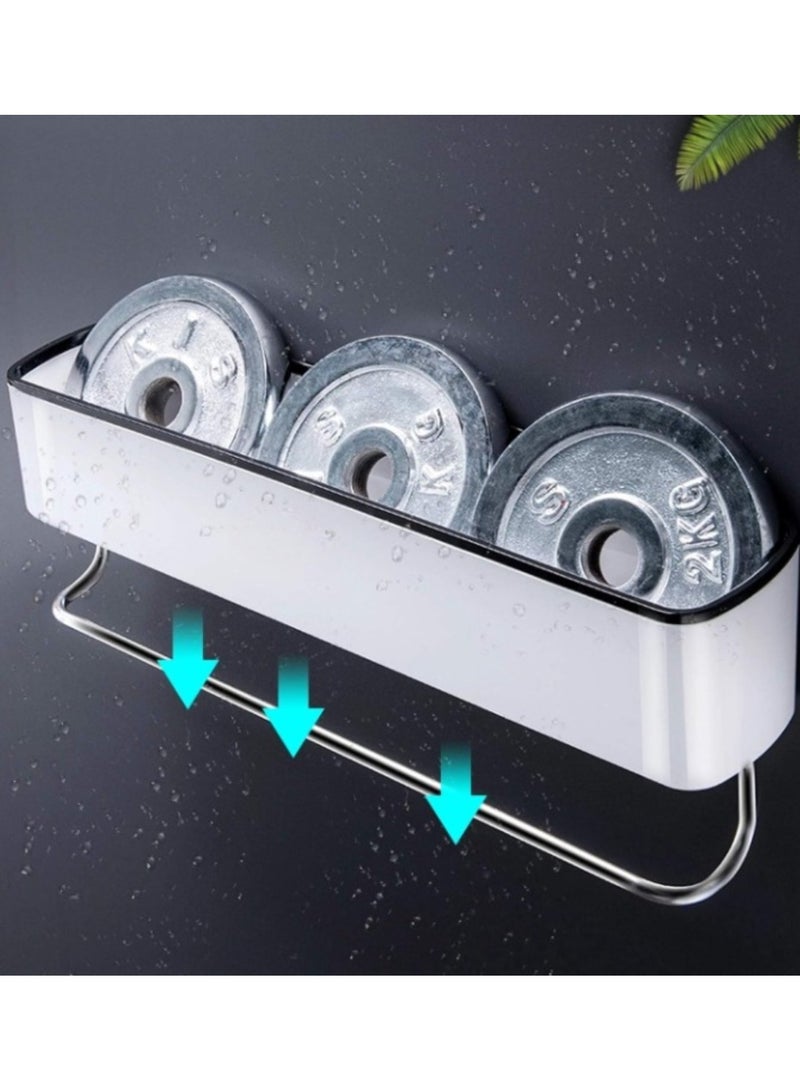 اليسا رف حمام، منظم حمام بدون حفر، أرفف حمام ذاتية اللصق، رفوف دش متينة، رف حمام يُثبت على الحائط - Image 2