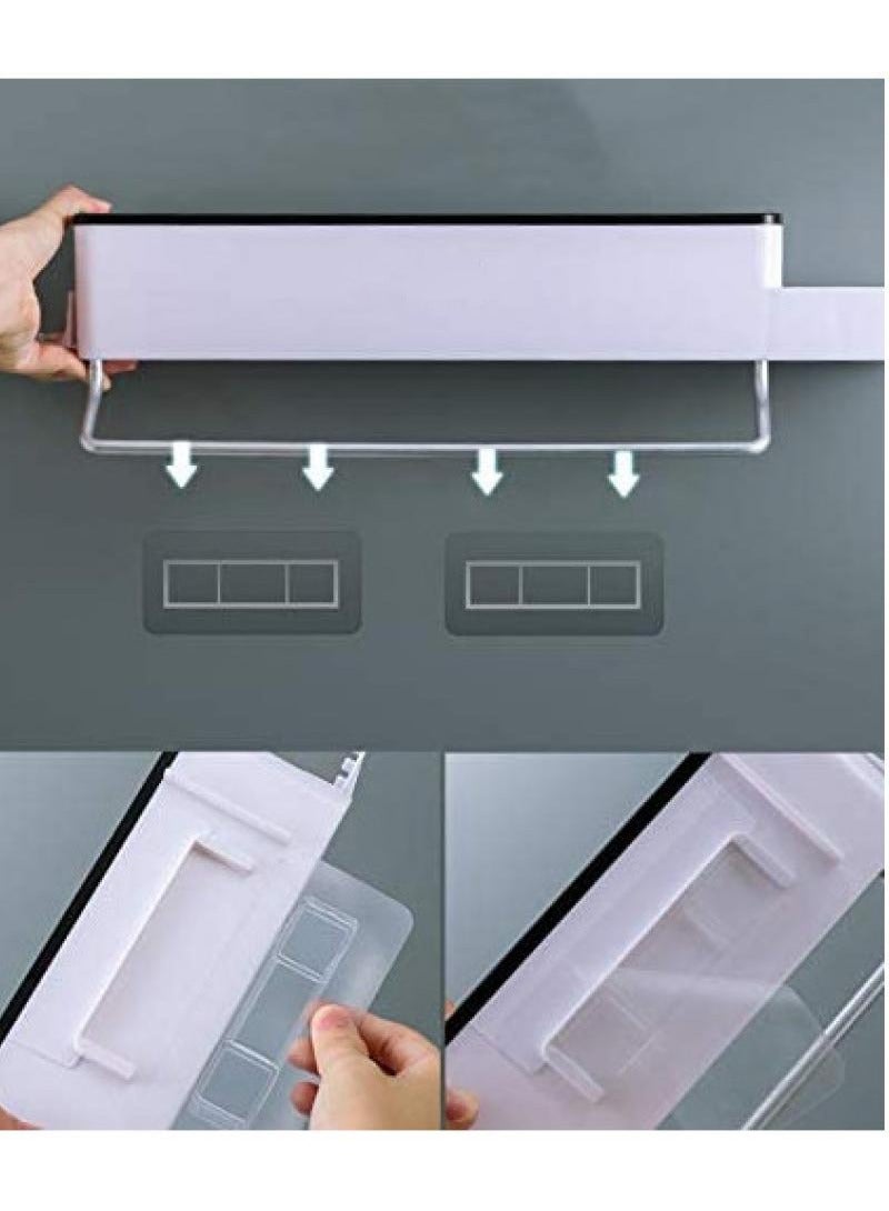 اليسا رف حمام، منظم حمام بدون حفر، أرفف حمام ذاتية اللصق، رفوف دش متينة، رف حمام يُثبت على الحائط - Image 5