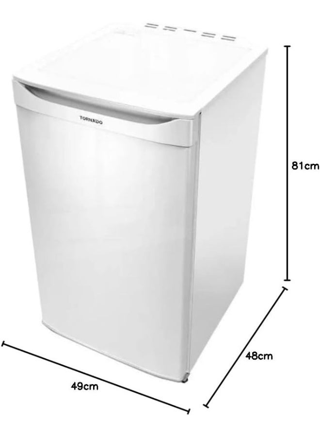 TORNADO Mini Bar Refrigerator Defrost, 100 Liters, White - Model MBR-AR100-W - Image 4