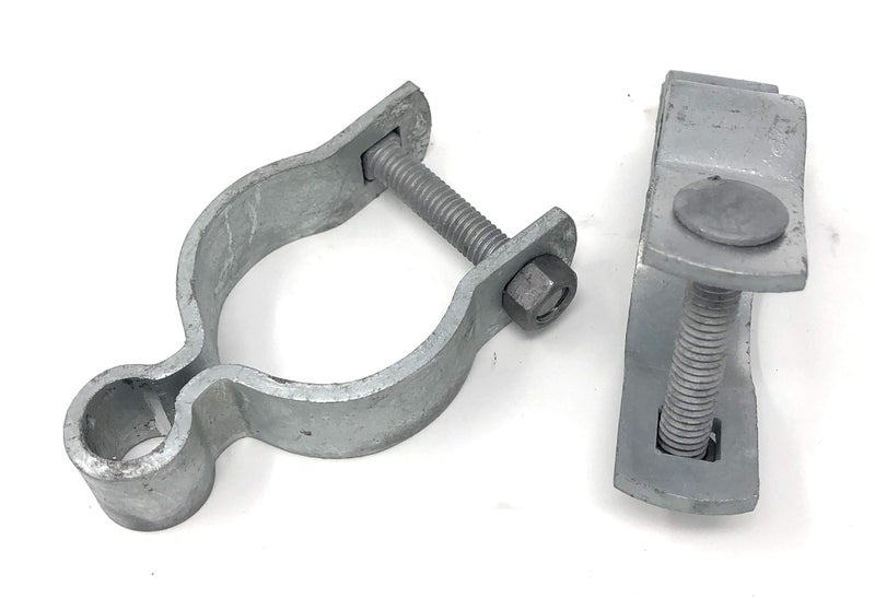 FENCESMART4U Pressed Steel Chain Link Fence Frame Hinge w/Bolt - (2 Sets Pack) (1-7/8") - Image 2