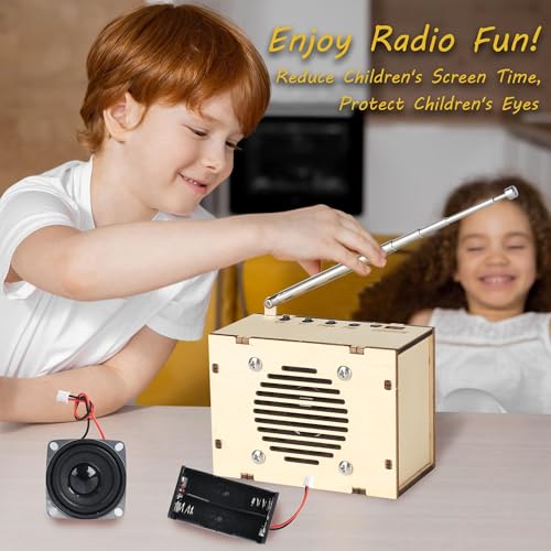 CYOEST Science Kits for Kids Age 8-12 12-14, STEM Kits for Kids Age 8-10, STEM Toys Build Your Own FM Radio Kit, DIY Electronic Snap Circuits Projects Gifts for Teen Girls Boys 9 11 13 15 16+ (Classic Wood) - Image 2